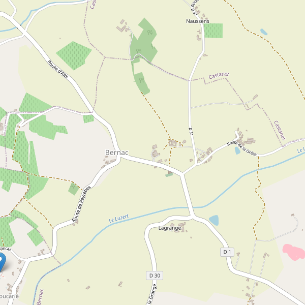 Carte des parkings à Bernac (Tarn) Thumbnail