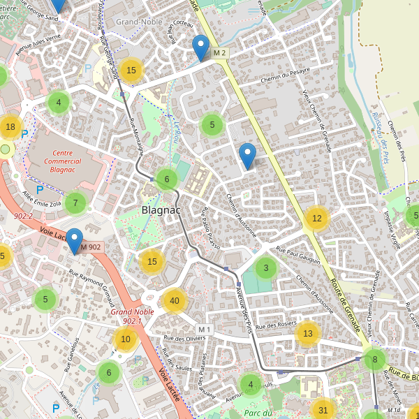Carte des parkings à Blagnac Thumbnail