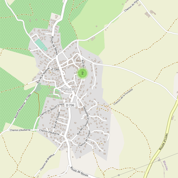 Carte des parkings à Blauzac Thumbnail