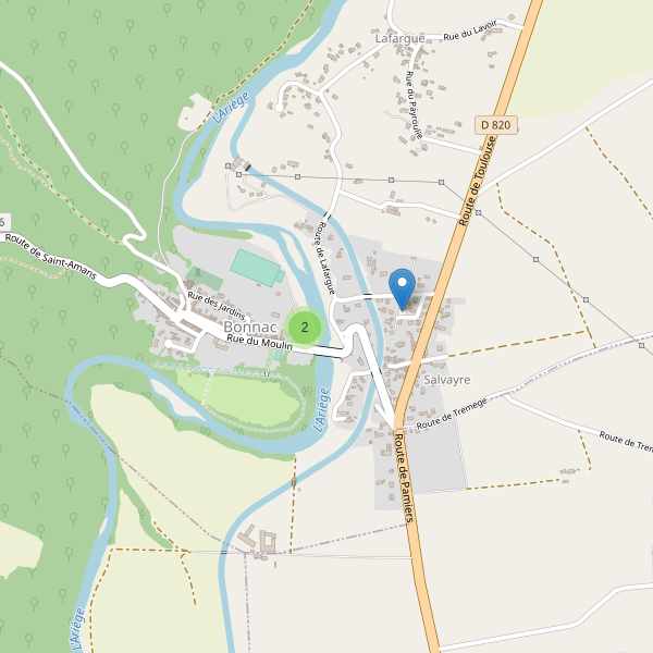 Carte des parkings à Bonnac (Ariège) Thumbnail