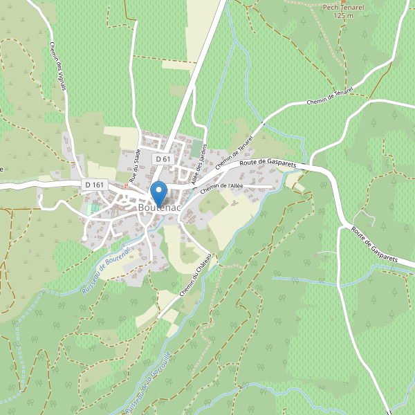 Carte des parkings à Boutenac (Aude) Thumbnail