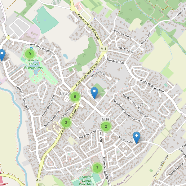 Carte des parkings à Bruguières Thumbnail