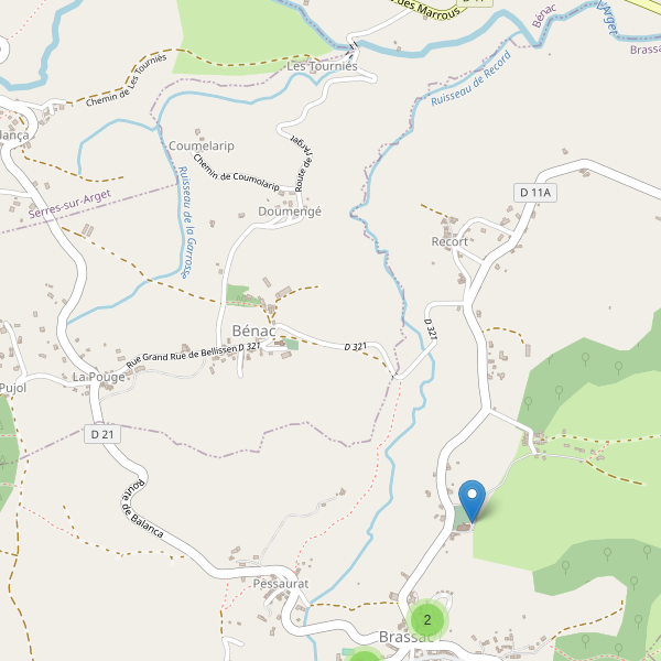 Carte des parkings à Bénac (Ariège) Thumbnail