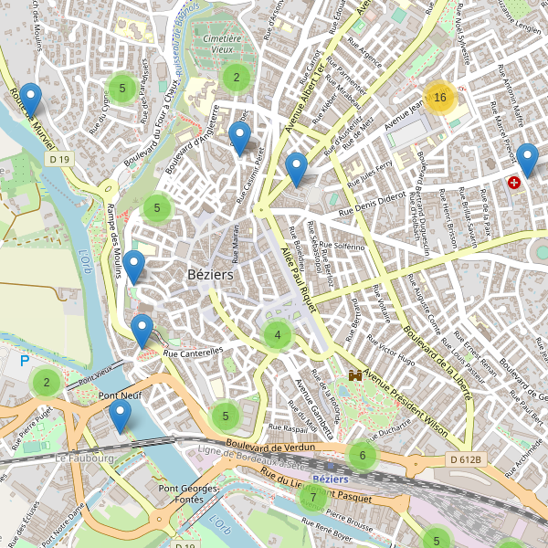 Thumbnail Carte des parkings à Béziers