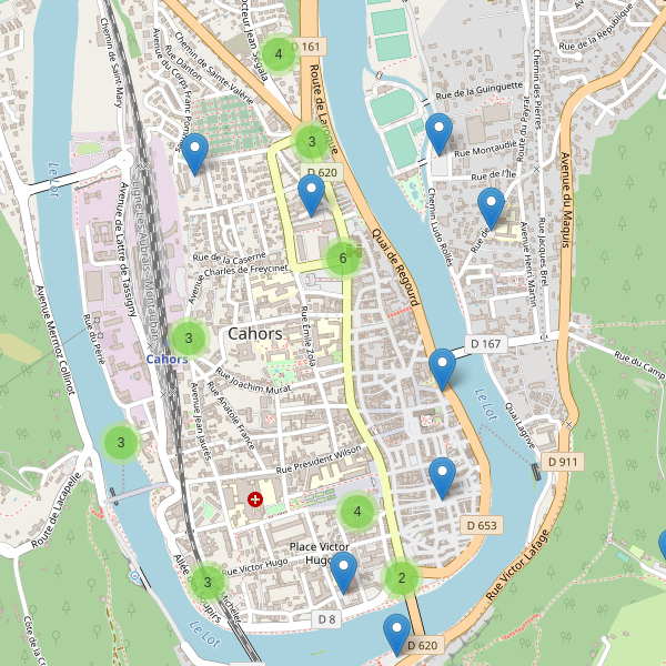 Thumbnail Carte des parkings à Cahors