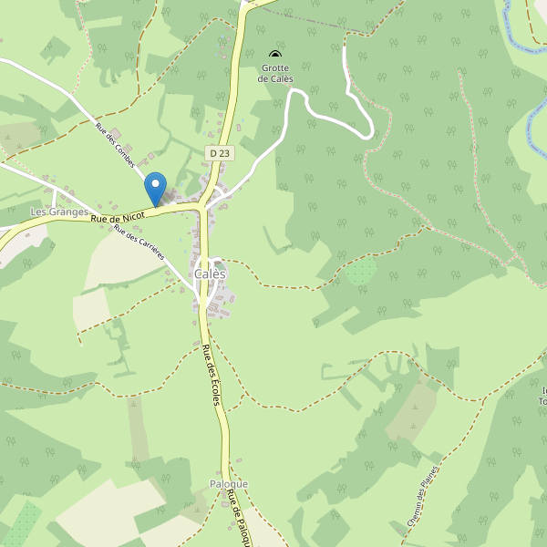 Carte des parkings à Calès (Lot) Thumbnail