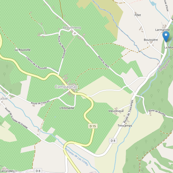 Carte des parkings à Campagnac (Tarn) Thumbnail