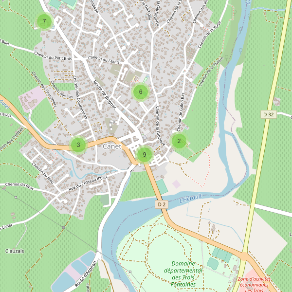 Carte des parkings à Canet (Hérault) Thumbnail