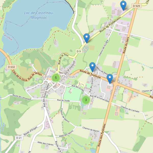 Carte des parkings à Castelnau-Magnoac Thumbnail