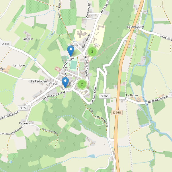 Carte des parkings à Castelnau-Rivière-Basse Thumbnail