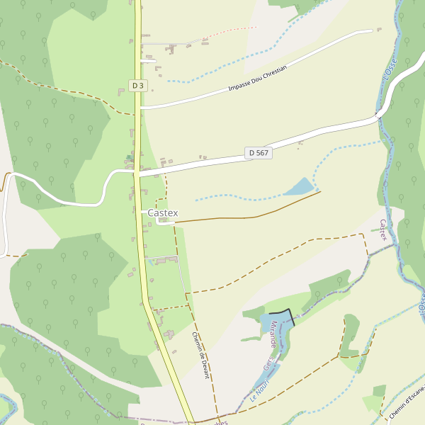 Carte des parkings à Castex (Gers) Thumbnail