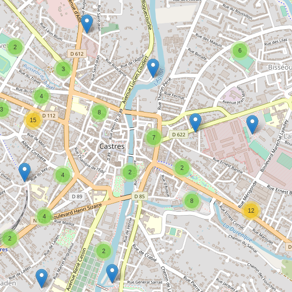 Thumbnail Carte des parkings à Castres (Tarn)