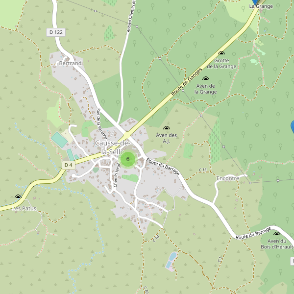 Carte des parkings à Causse-de-la-Selle Thumbnail