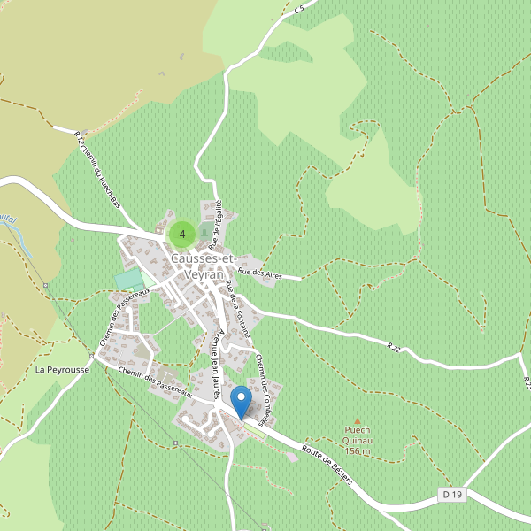 Carte des parkings à Causses-et-Veyran Thumbnail