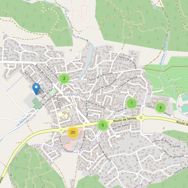 Carte des parkings à Caveirac Thumbnail