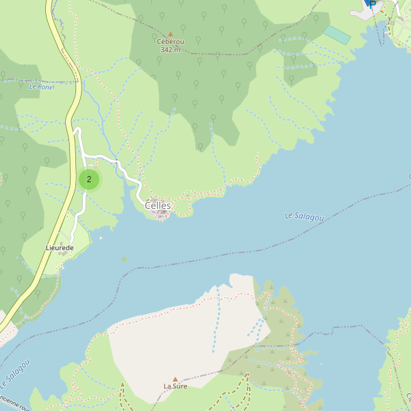 Carte des parkings à Celles (Hérault) Thumbnail
