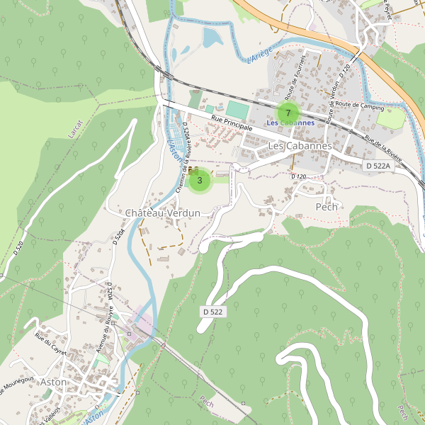 Carte des parkings à Château-Verdun Thumbnail