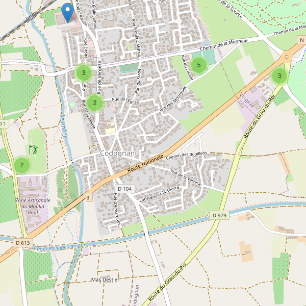 Carte des parkings à Codognan Thumbnail