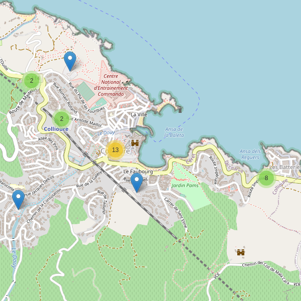 Carte des parkings à Collioure Thumbnail
