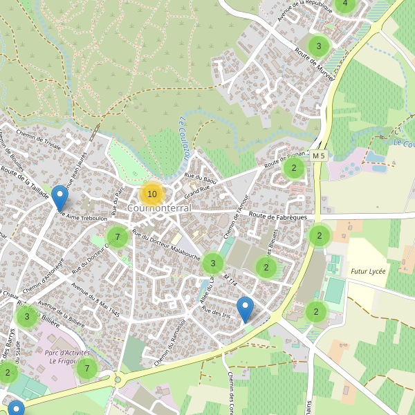 Carte des parkings à Cournonterral Thumbnail