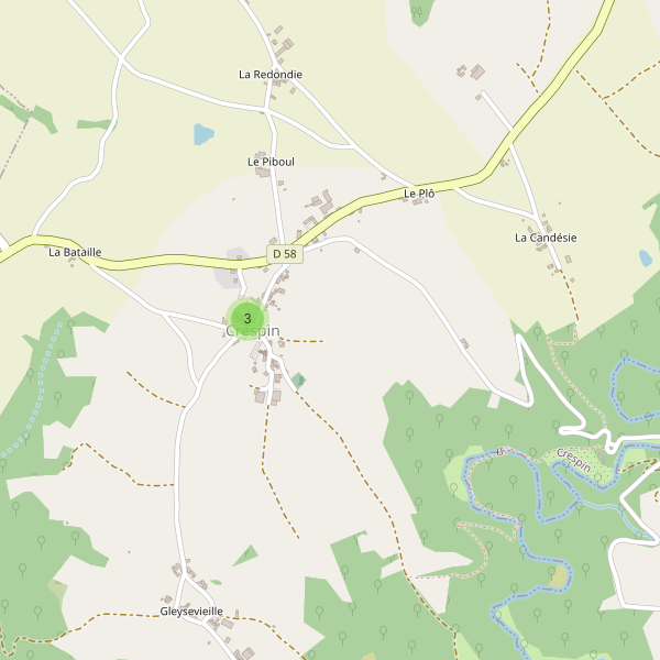 Carte des parkings à Crespin (Aveyron) Thumbnail