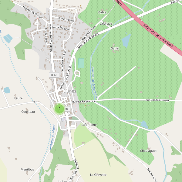 Carte des parkings à Dunes Thumbnail
