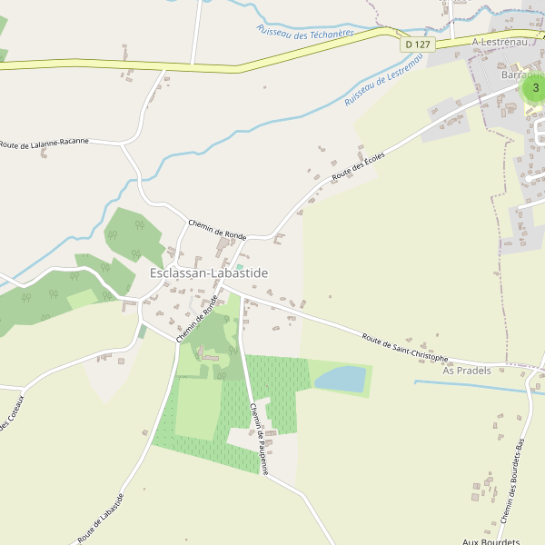 Carte des parkings à Esclassan-Labastide Thumbnail
