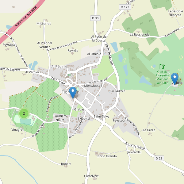 Carte des parkings à Florentin (Tarn) Thumbnail