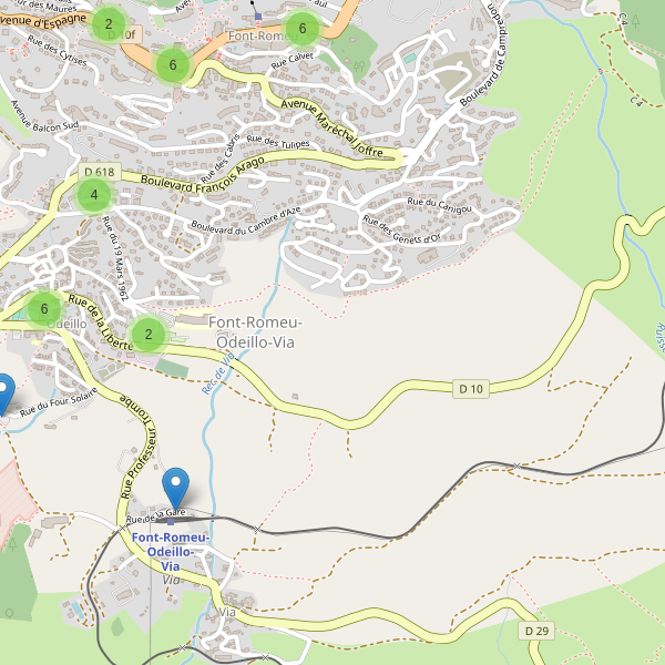 Carte des parkings à Font-Romeu-Odeillo-Via Thumbnail