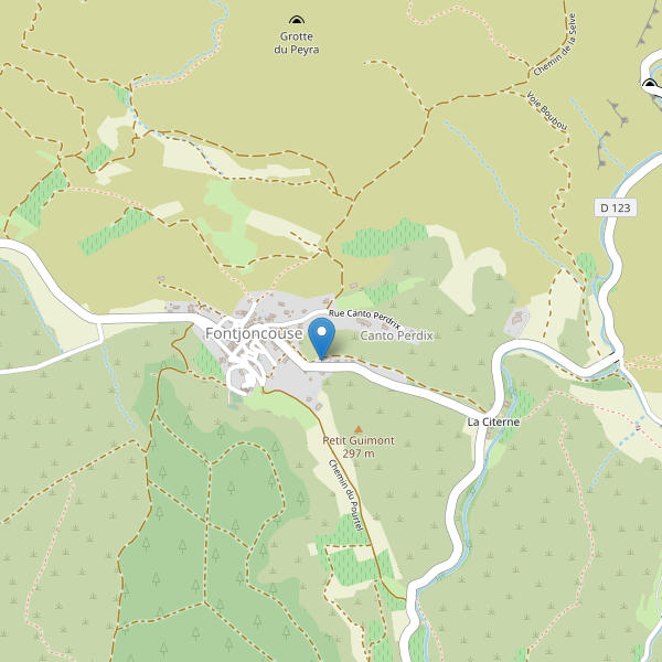 Carte des parkings à Fontjoncouse Thumbnail