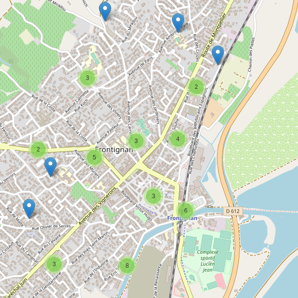 Carte des parkings à Frontignan Thumbnail