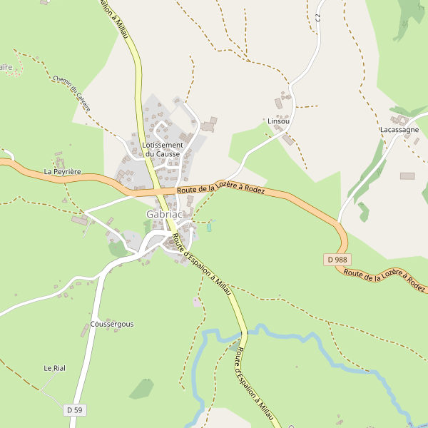 Carte des parkings à Gabriac (Aveyron) Thumbnail