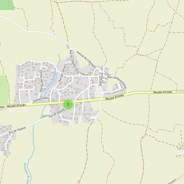 Carte des parkings à Garrigues (Gard) Thumbnail