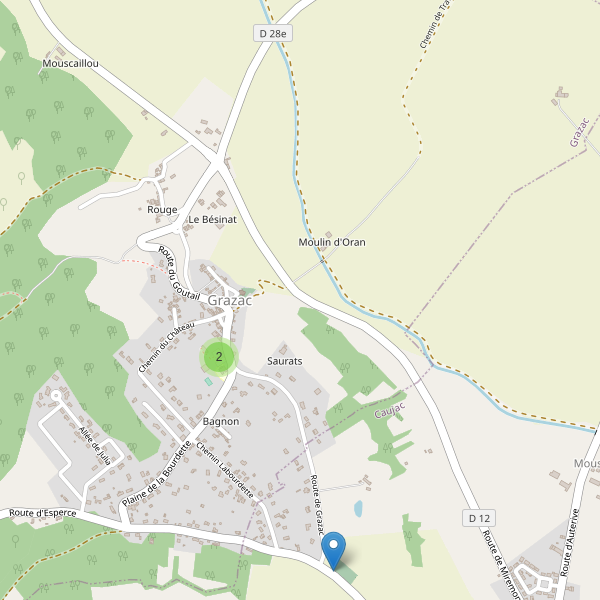 Carte des parkings à Grazac (Haute-Garonne) Thumbnail