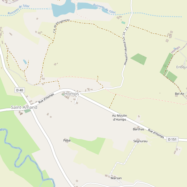 Carte des parkings à Homps (Gers) Thumbnail