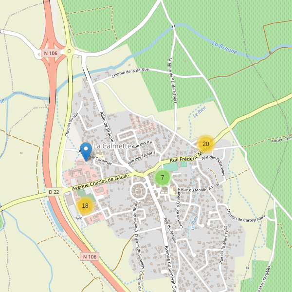 Carte des parkings à La Calmette Thumbnail