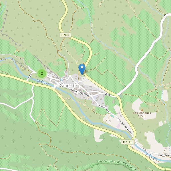 Carte des parkings à La Caunette Thumbnail