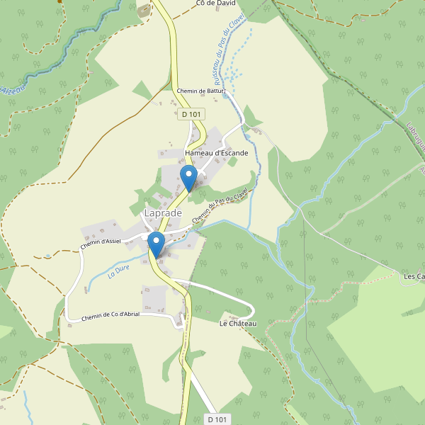 Carte des parkings à Laprade (Aude) Thumbnail