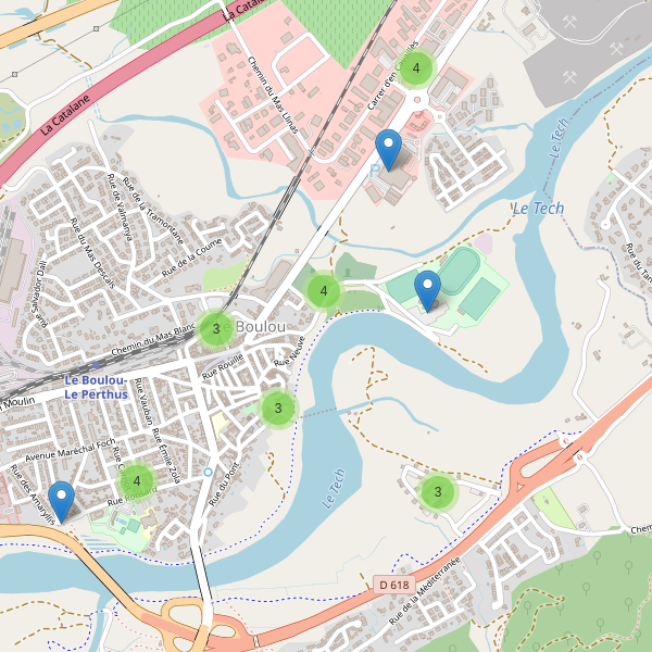 Carte des parkings à Le Boulou Thumbnail