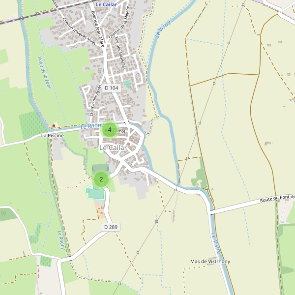Carte des parkings à Le Cailar Thumbnail