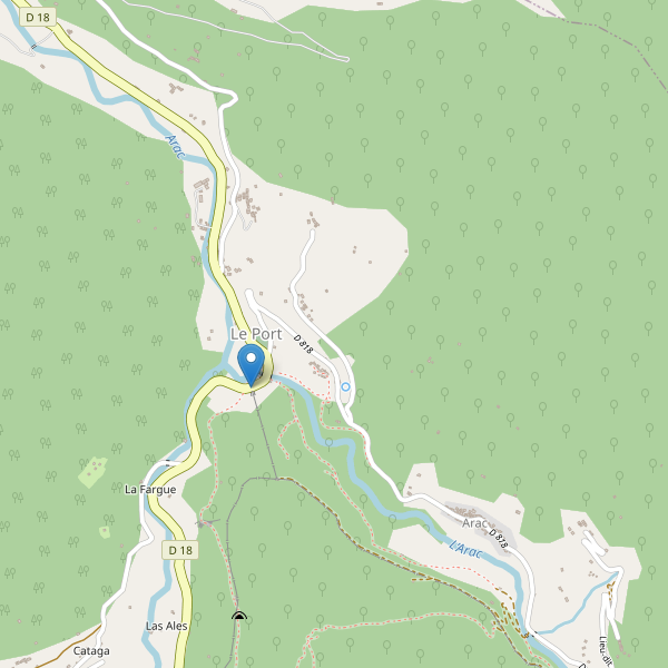 Carte des parkings à Le Port (Ariège) Thumbnail