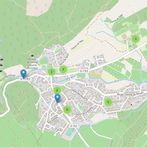 Carte des parkings à Les Matelles Thumbnail
