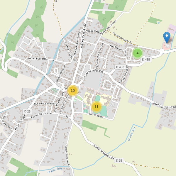 Carte des parkings à Lherm (Haute-Garonne) Thumbnail