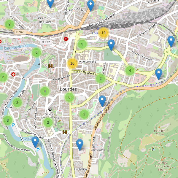 Thumbnail Carte des parkings à Lourdes