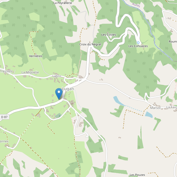 Carte des parkings à Lugan (Aveyron) Thumbnail