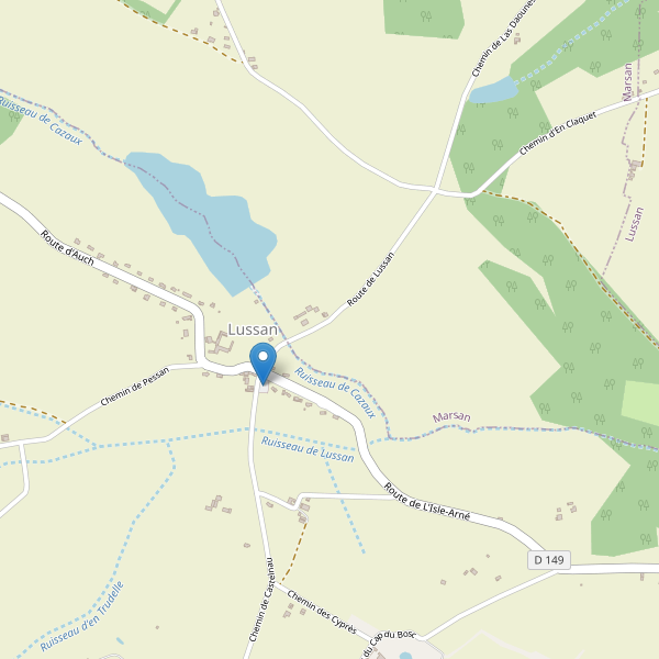 Carte des parkings à Lussan (Gers) Thumbnail