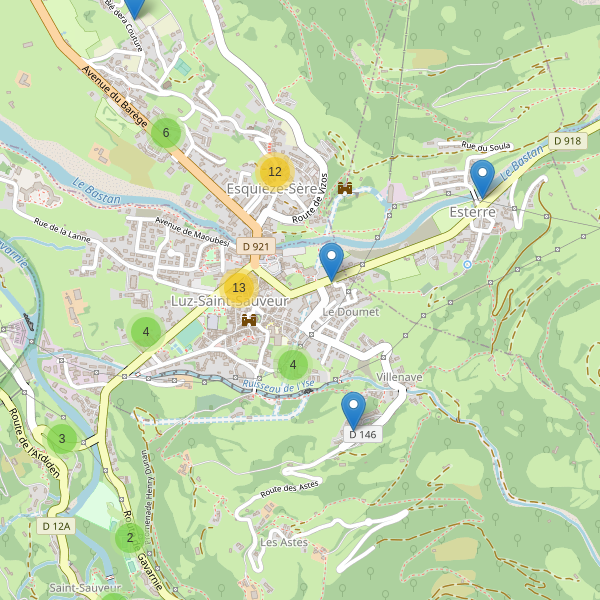 Carte des parkings à Luz-Saint-Sauveur Thumbnail