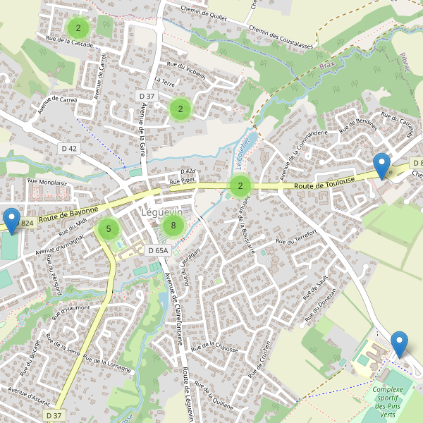 Carte des parkings à Léguevin Thumbnail