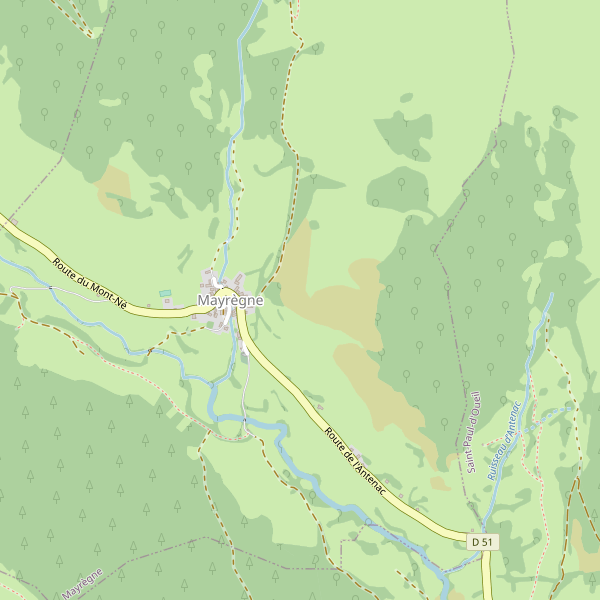Carte des parkings à Mayrègne Thumbnail