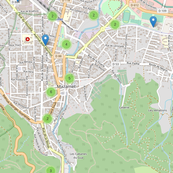 Carte des parkings à Mazamet Thumbnail